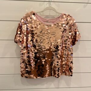 Eva Franco Pink Sequin Top